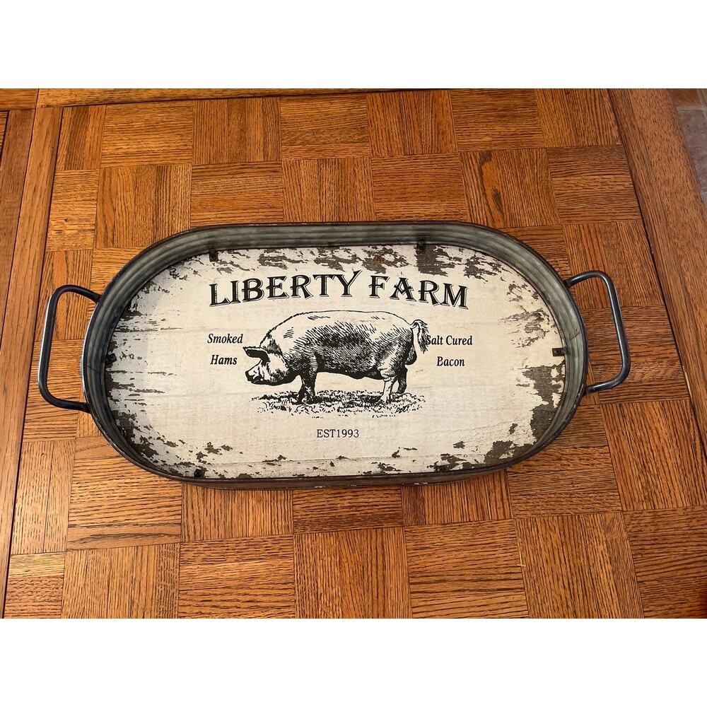 Liberty Farm galvanized serving tray